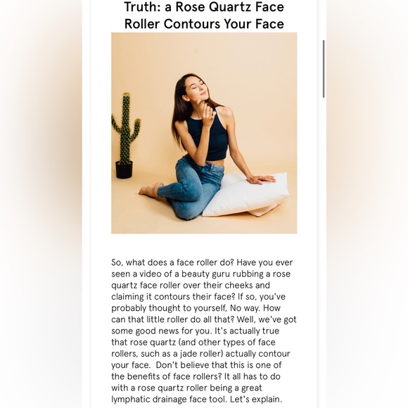 Rose Quartz Facial Roller by Grace & Stella in Pink and Rose Gold - Picture 11 of 13